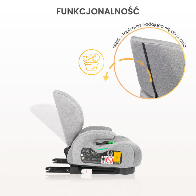 Столче за кола Irbis I-Size 125-150 см Сив Меланж