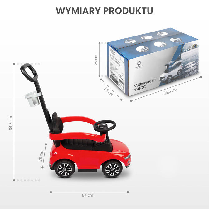 Количка За Яздене Vw T-Roc Червен Caretero Toyz