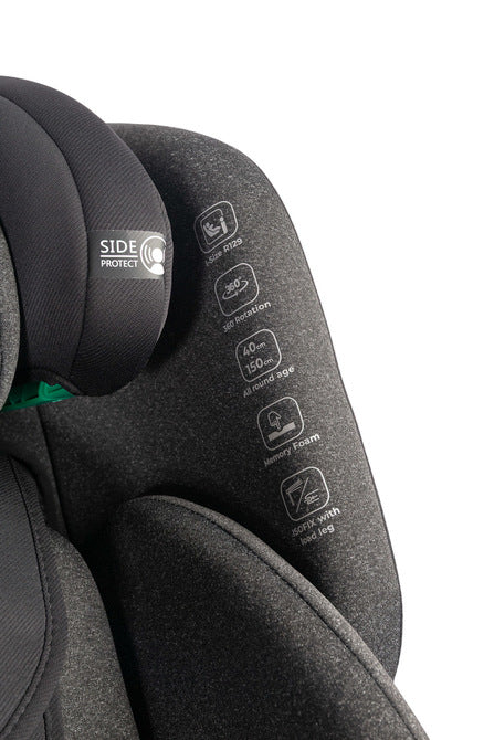 Lumi I-size Детско Столче За Кола Тъмносиво (40-150) bebemama