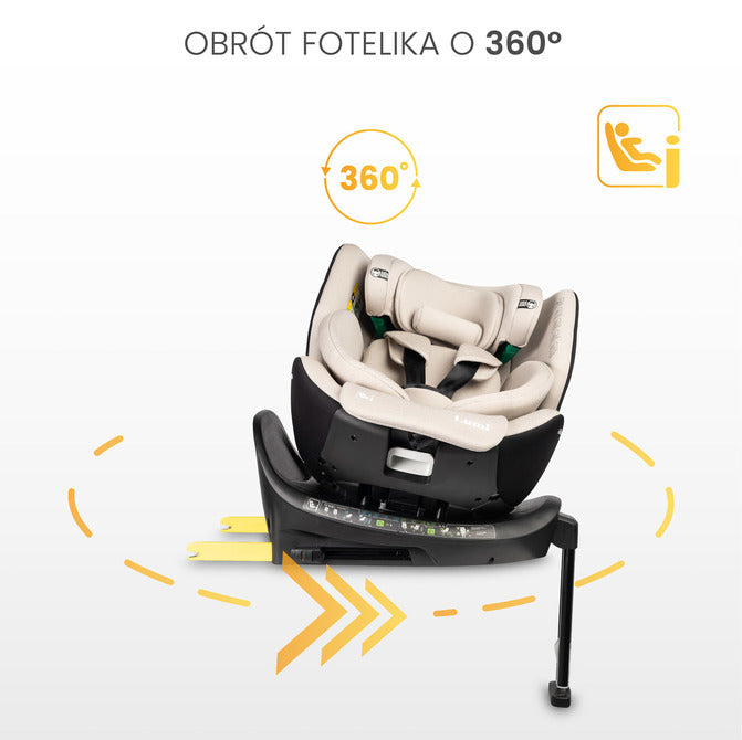 Lumi I-Size Детско Столче За Кола Тъмносиво (40-150) Caretero