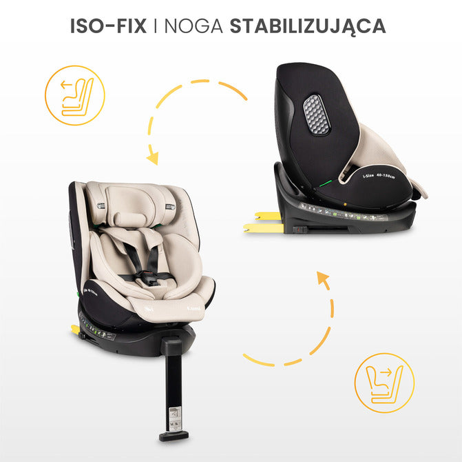 Lumi I-size Детско Столче За Кола Тъмносиво (40-150) bebemama