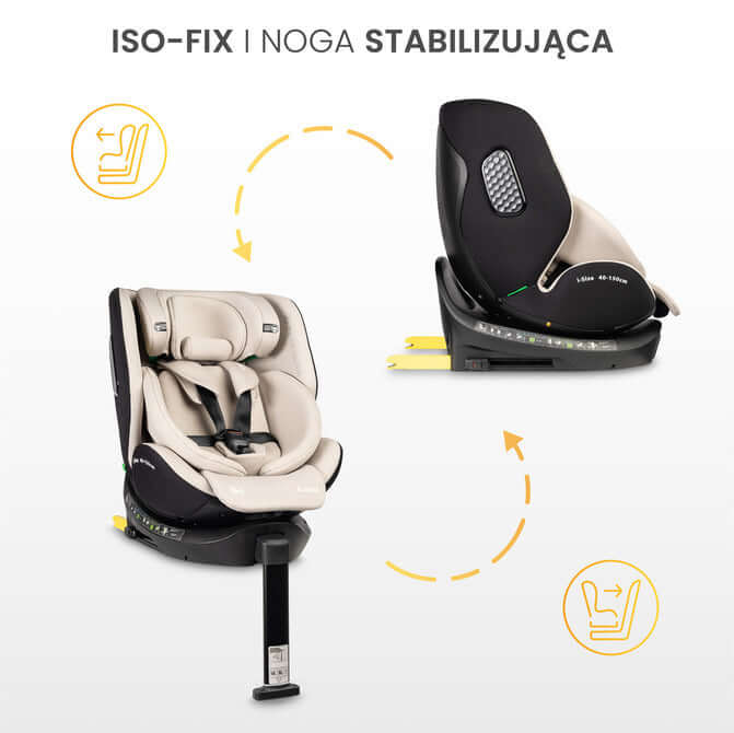 Lumi I-Size Детско Столче За Кола Бежово (40-150) Caretero