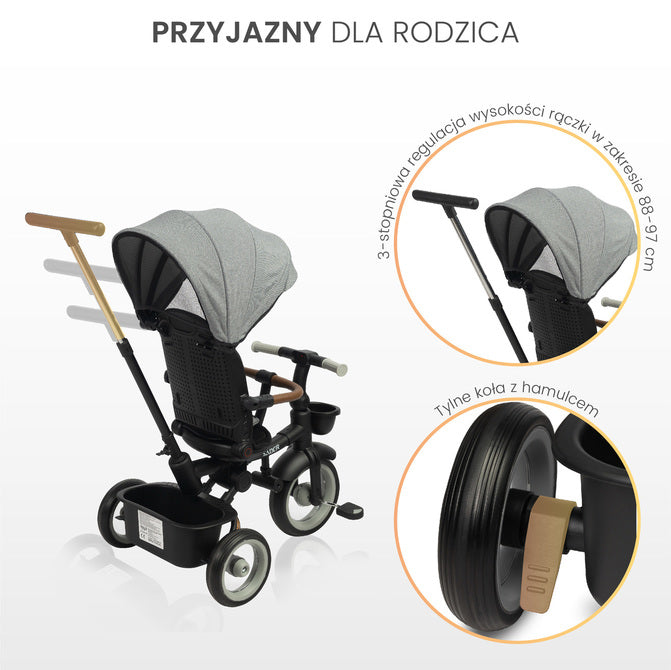 Triciclu Saber Grey Caretero Toyz
