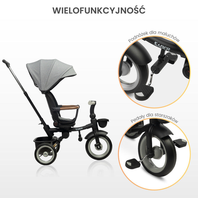 Triciclu Saber Roșu Caretero Toyz