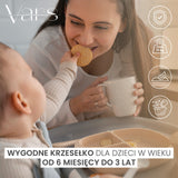 Scaun înalt Vars roz Caretero