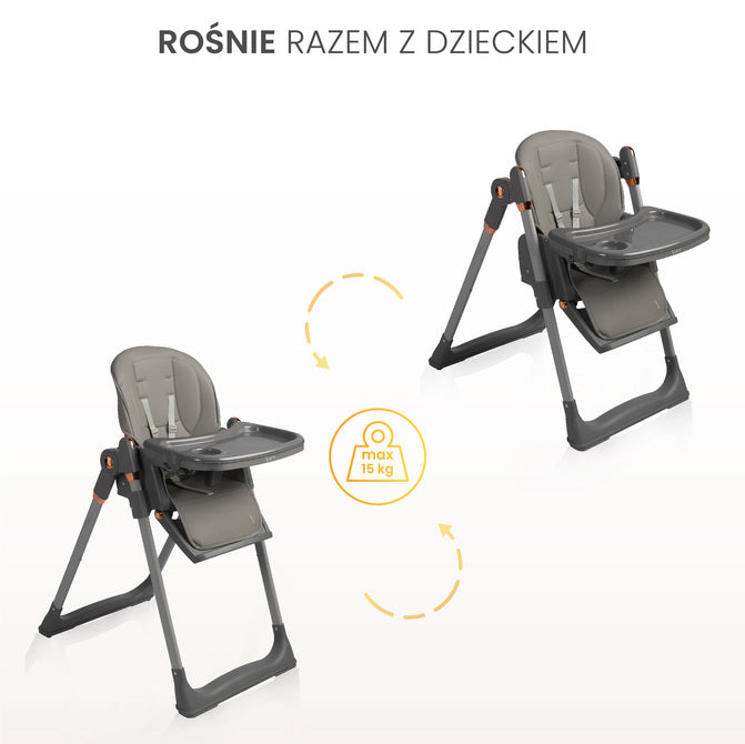 Scaun înalt Vars roz Caretero