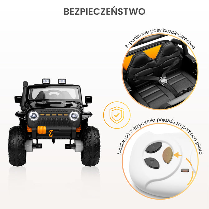 Inel auto cu baterie off-road, negru, Caretero Toyz