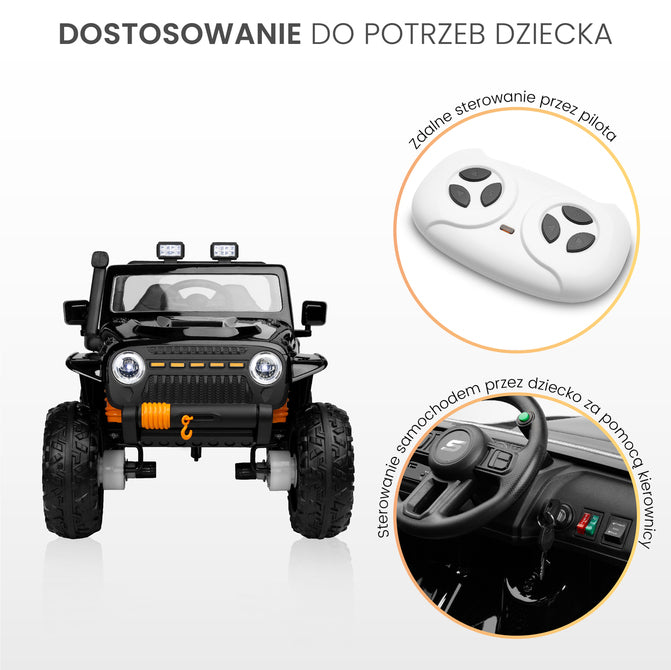 Inel auto cu baterie off-road, negru, Caretero Toyz