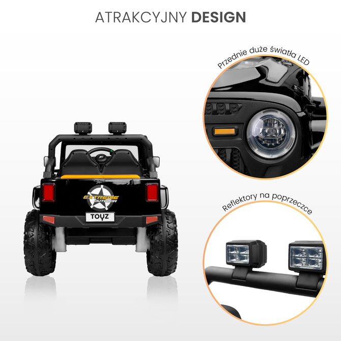 Inel auto cu baterie off-road, negru, Caretero Toyz