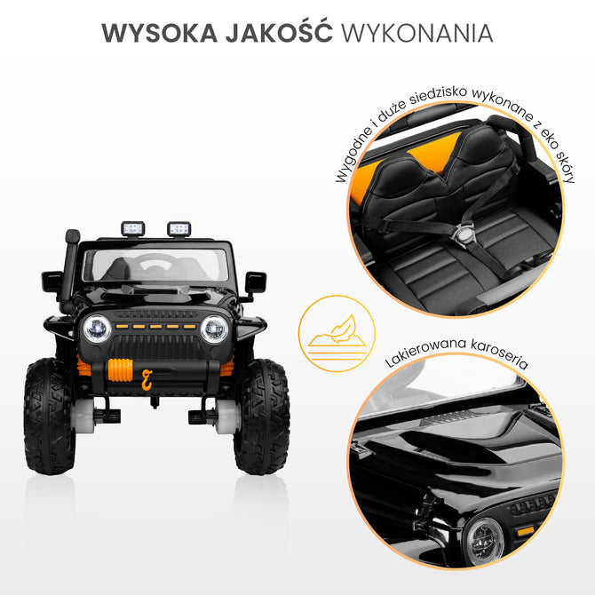 Inel auto cu baterie off-road, negru, Caretero Toyz