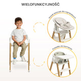 Scaun înalt Triplo 3 în 1 bej Caretero