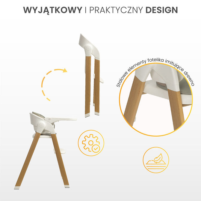 Scaun înalt Triplo 3 în 1 bej Caretero