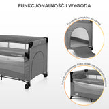 Сгъваема кошара с падаща страна Esti Graphite Caretero