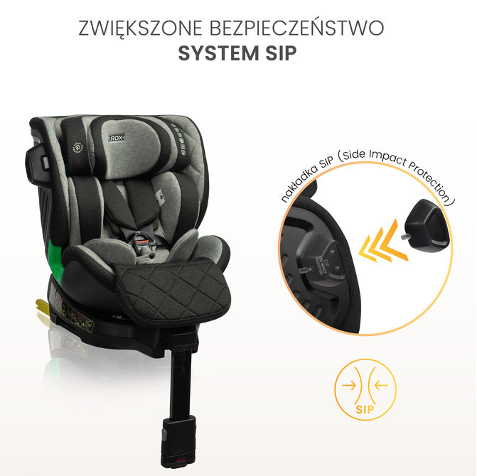 Scaun auto Turox i-Size IsoFix 0-36kg Gri Caretero