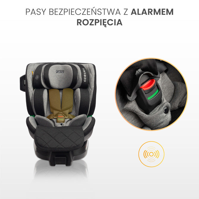 Scaun auto Turox i-Size IsoFix 0-36kg Gri Caretero