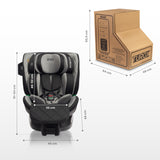 Scaun auto Turox i-Size IsoFix 0-36Kg Grafit Caretero