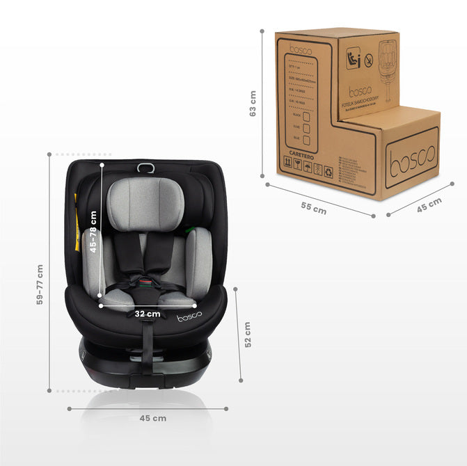 Столче За Кола Bosco I-Size Blue (40-150cm) Caretero
