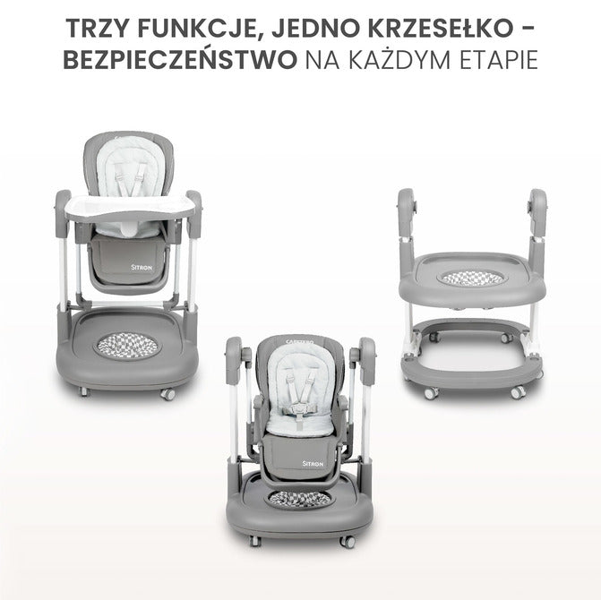 Столче За Хранене Sitron Сиво Caretero
