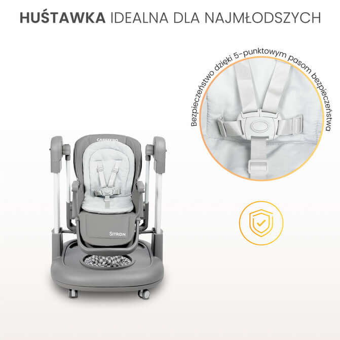 Столче За Хранене Sitron Сиво Caretero