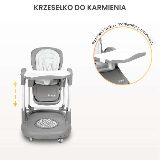 Столче За Хранене Sitron Сиво Caretero