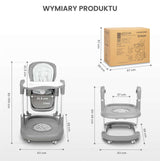 Столче За Хранене Sitron Сиво Caretero