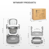Столче За Хранене Sitron Сиво Caretero