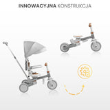 Tricicletă și bicicletă de echilibru 2 în 1 Faro Gri Caretero Toyz