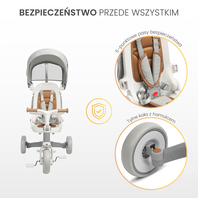 Tricicletă și bicicletă de echilibru 2 în 1 Faro roz Caretero Toyz