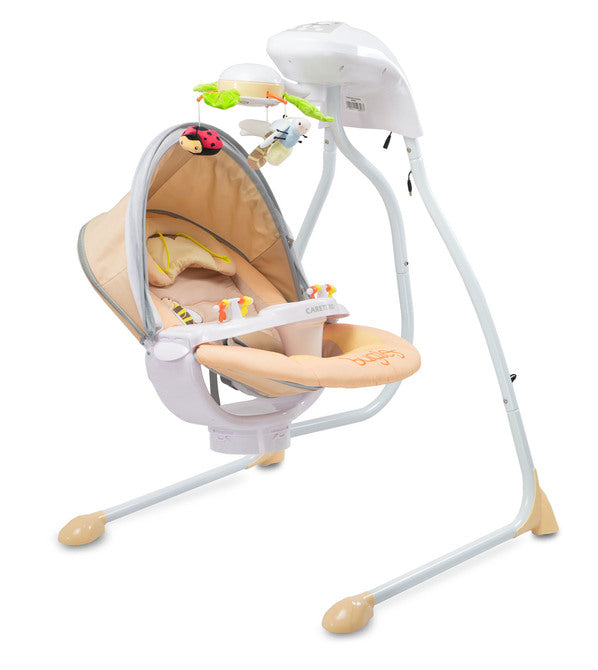 Șezlong electric și balansoar bej Caretero