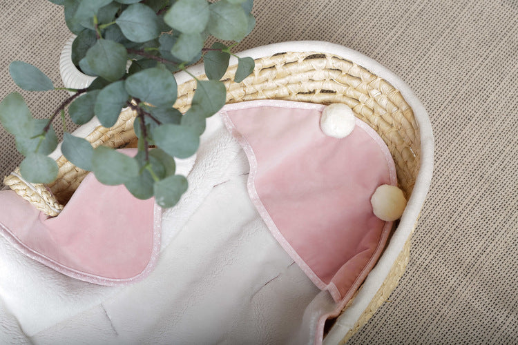 Одеяло За Повиване За Кошница Плюш 75x75 Розово