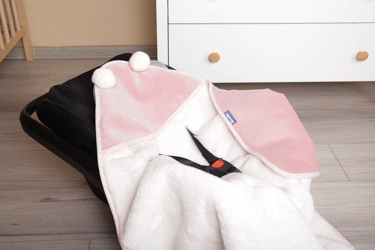 Одеяло За Повиване За Кошница Плюш 75x75 Розово