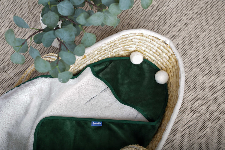 Одеяло За Повиване За Кошница Плюш 75x75 Зелено bebemama