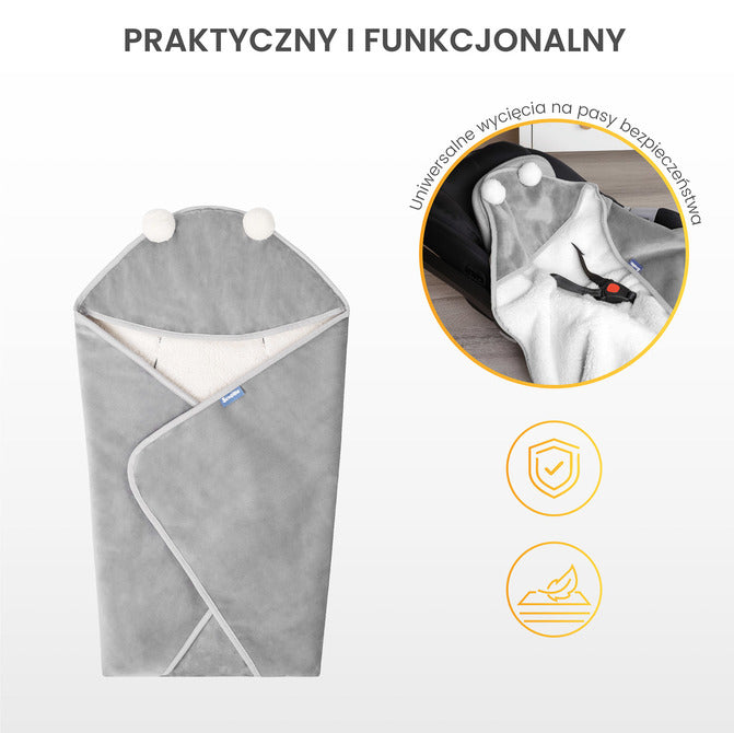 Одеяло За Повиване За Кошница Плюш 75x75 Зелено bebemama