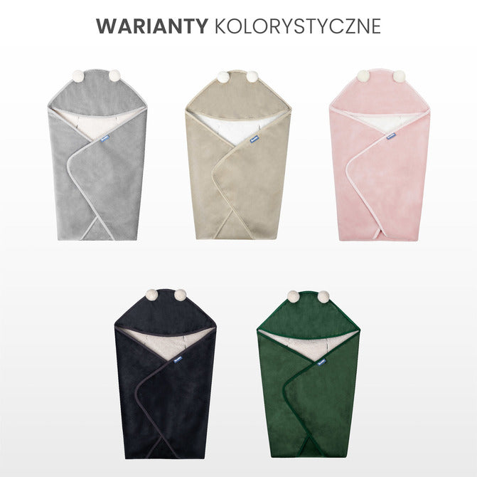 Одеяло За Повиване За Кошница Плюш 75x75 Зелено bebemama