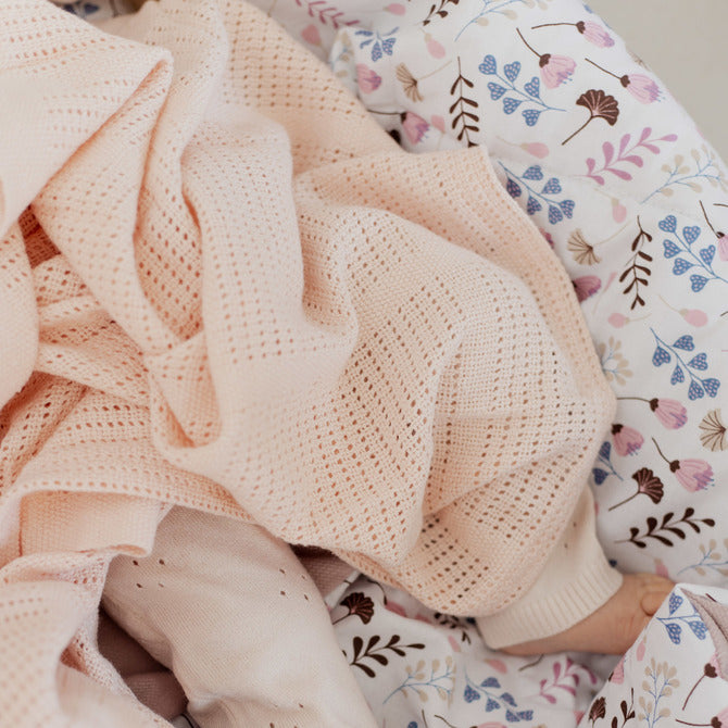 Одеяло 100% Памук Moli Слонова Кост Sensillo