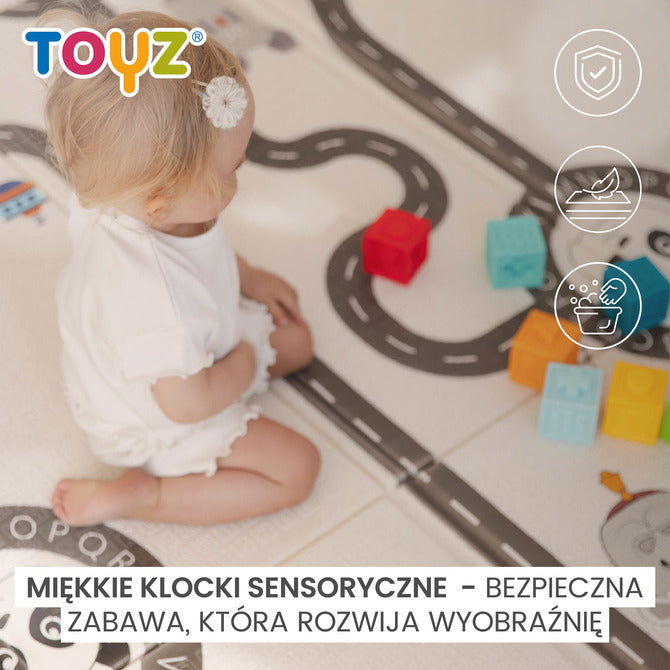 Образователна Играчка - Меки Сензорни Кубчета 20 Броя 6+ Toyz