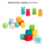 Образователна Играчка - Меки Сензорни Кубчета 20 Броя 6+ Toyz