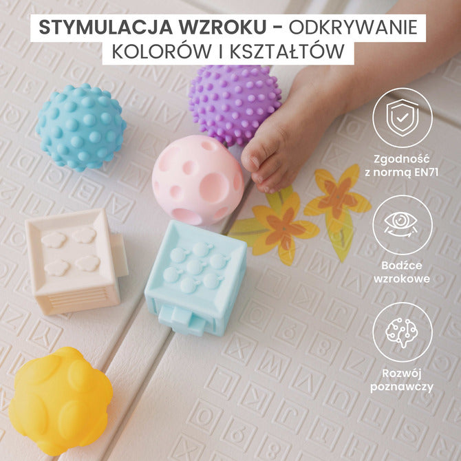 Образователна Играчка - Меки Сензорни Кубчета 20 Броя 6+ Toyz