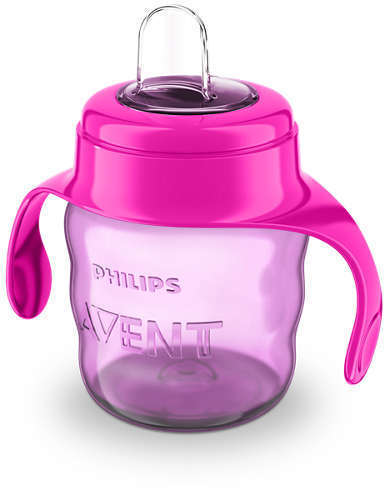 Чаша За Лесен Преход С Дръжки 200 Мл 6+ Розова --- BebeMama