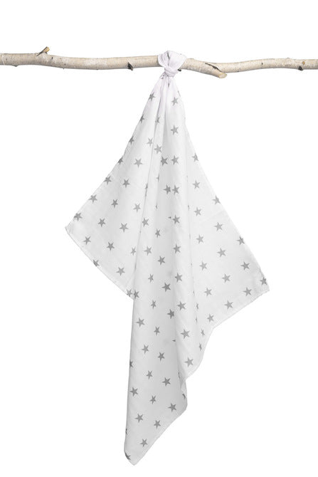 Муселинова Пелена 70X80 – Сиви Звезди --- BebeMama