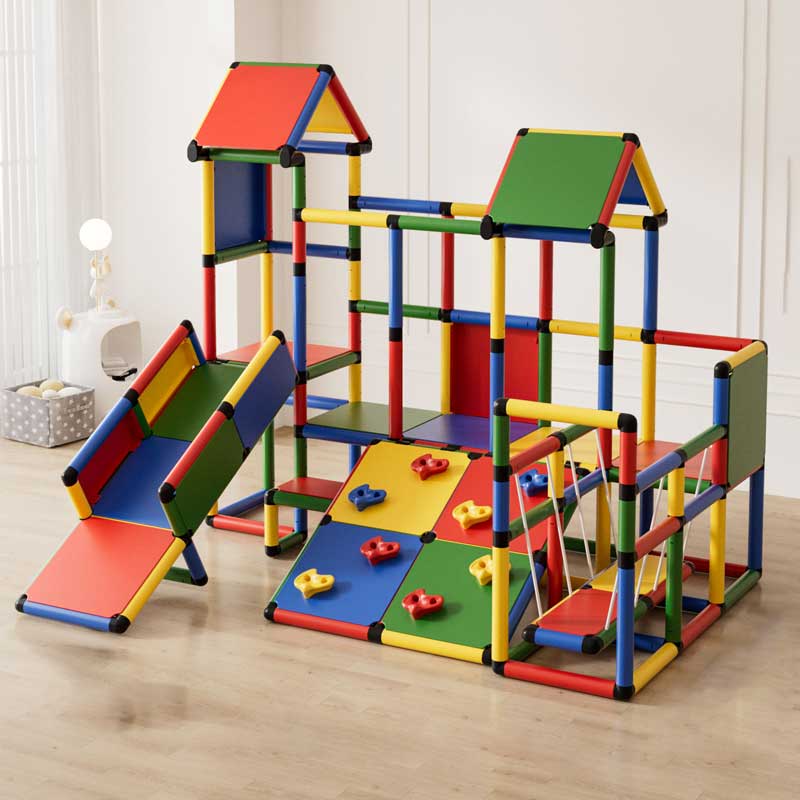 Модулен Детски Център С Мост И Стена За Катерене Feelkids
