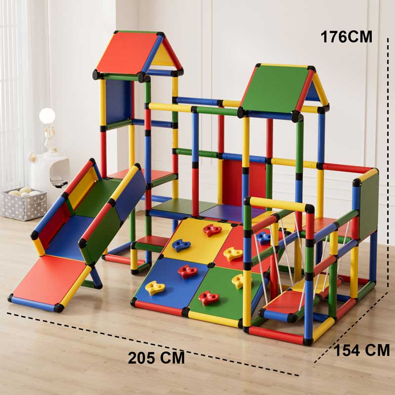 Модулен Детски Център С Мост И Стена За Катерене Feelkids