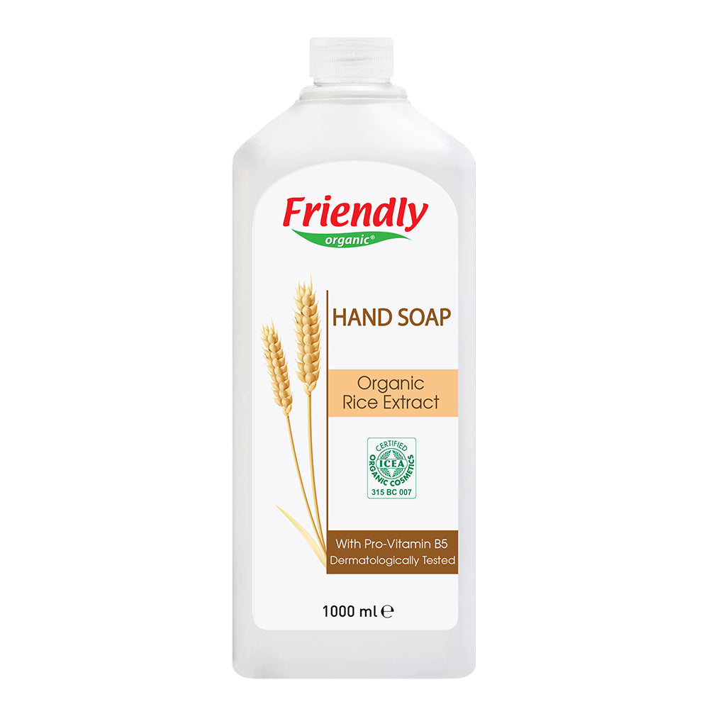 Натурален Сапун За Ръце С Екстракт От Органичен Ориз 1000мл Friendly Organic