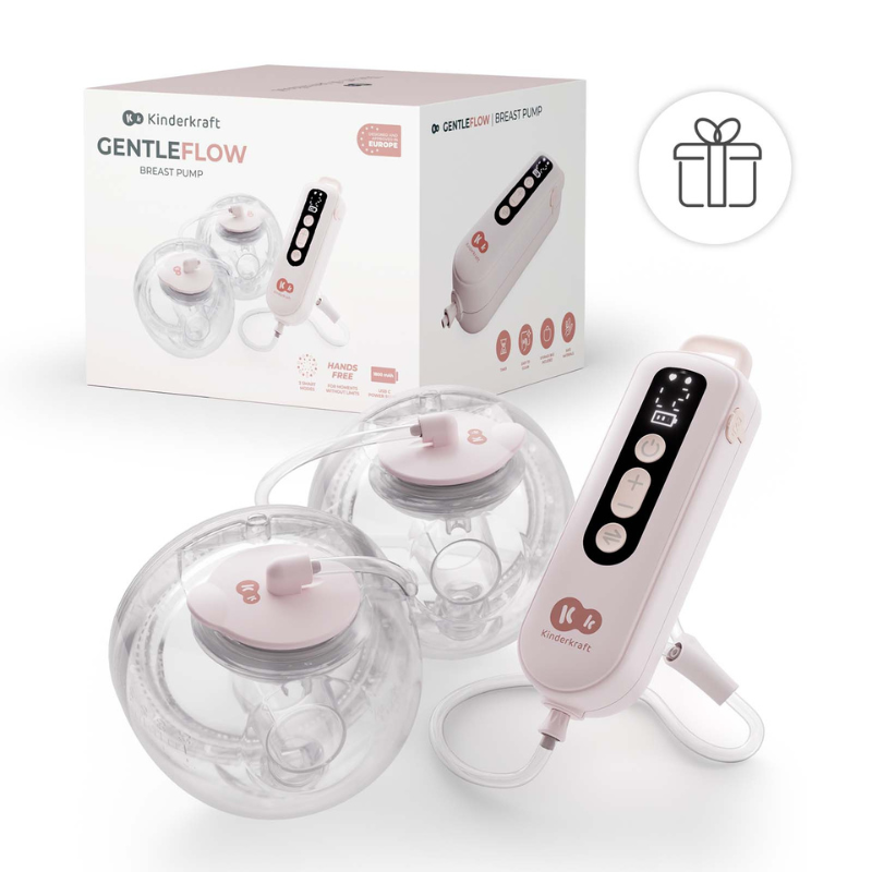Gentleflow Двойна Електрическа Помпа За Кърма С Таймер Pink Kinderkraft