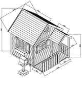 Голяма Дървена Детска Къща С Веранда Ginger Home, 194X229X210 См, За Игри И Забавления На Открито