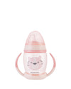 Чаша Със Силиконов Накрайник 200Мл Happy Face Pink