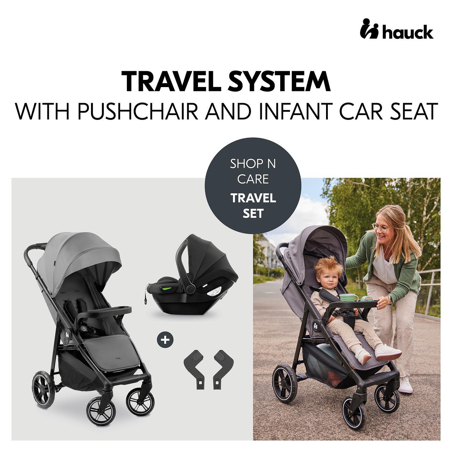 Бебешка Количка 2в1 Shop N Care Travel Set Grey Hauck