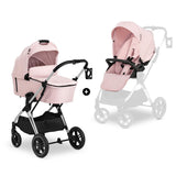 Бебешка Количка 2в1 Vision X Set Silver Melange Rose Hauck
