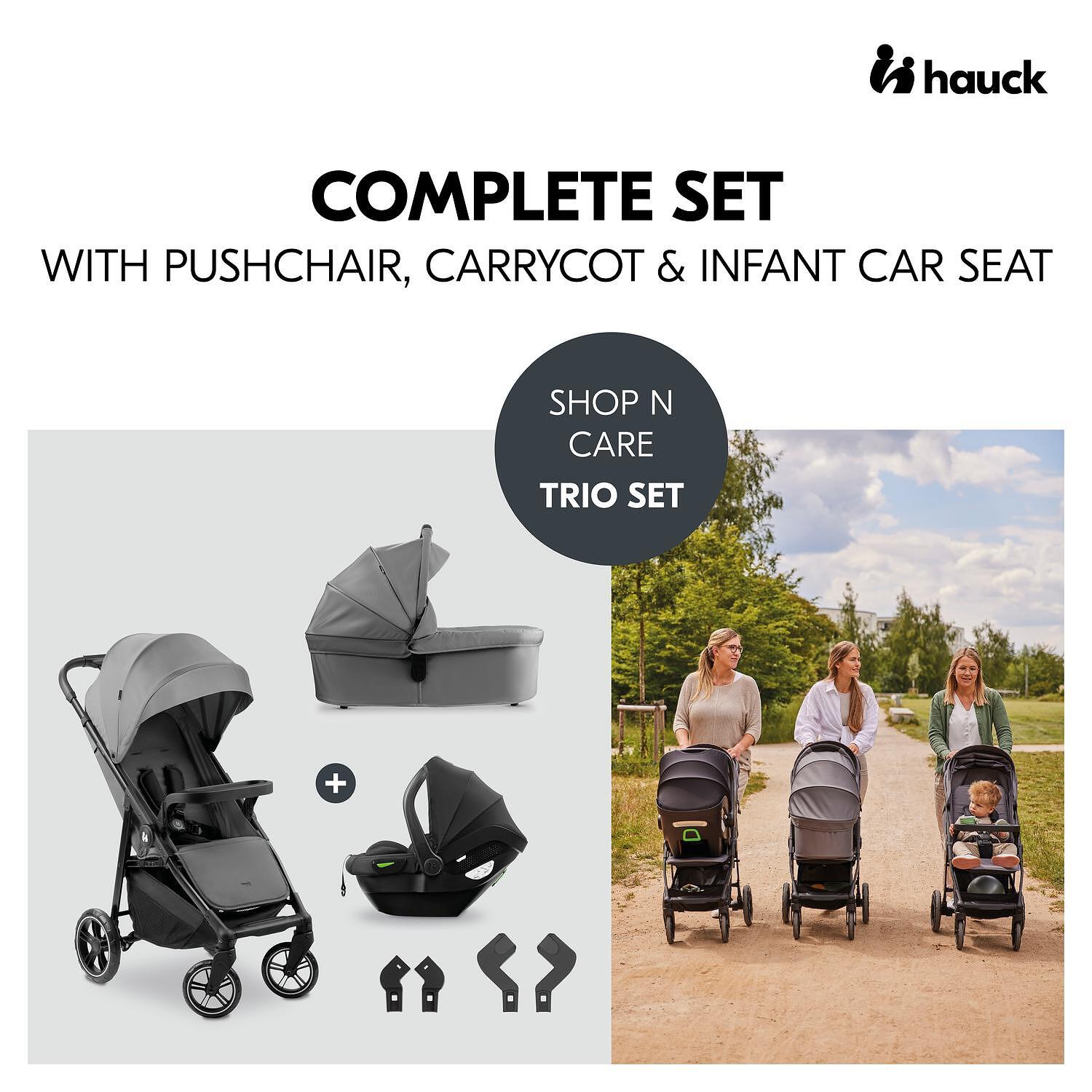 Бебешка Количка 3в1 Shop N Care Trio Set Grey Hauck