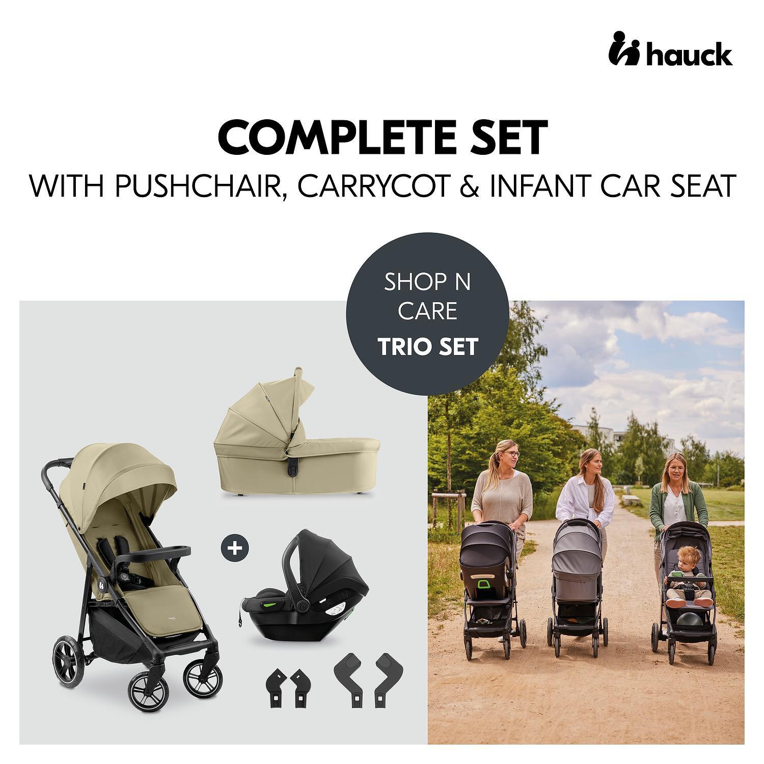 Бебешка Количка 3в1 Shop N Care Trio Set Olive Hauck